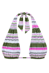 Blush Stripe Halter Triangle Top