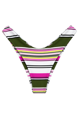 Blush Stripe Mid V Cheeky Bottom