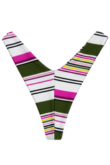 Blush Stripe Mid V Cheeky Bottom